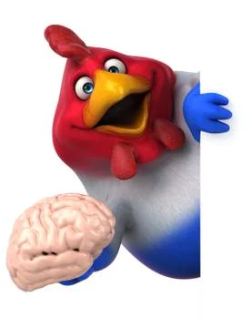 Fun chicken - 3D Illustration Illustrazione stock