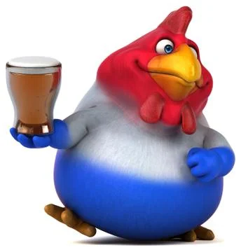 Fun chicken - 3D Illustration イラスト素材