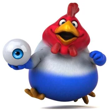 Fun chicken - 3D Illustration Illustrazione stock