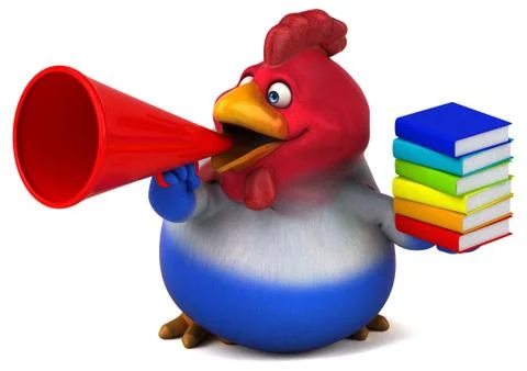 Fun chicken - 3D Illustration Stock-Illustration