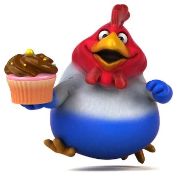 Fun chicken - 3D Illustration Illustrazione stock