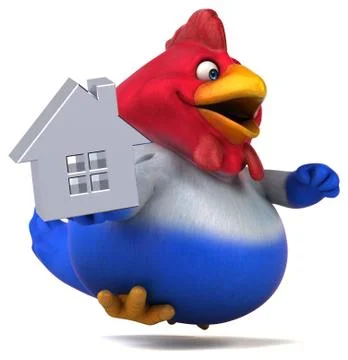 Fun chicken - 3D Illustration Illustrazione stock