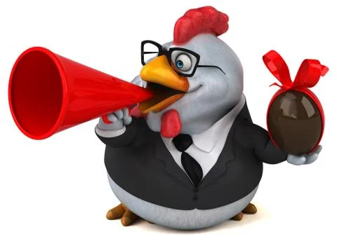 Fun chicken - 3D Illustration Illustrazione stock
