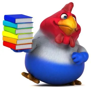 Fun chicken - 3D Illustration Stock-Illustration