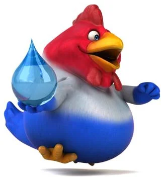 Fun chicken - 3D Illustration Illustrazione stock