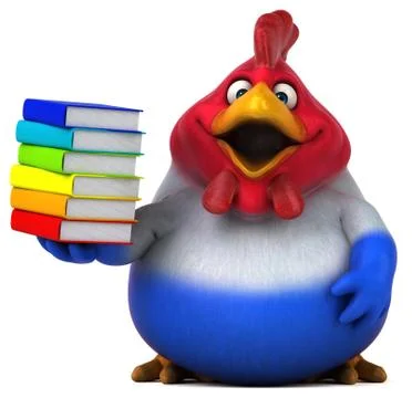 Fun chicken - 3D Illustration Illustrazione stock
