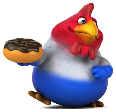 Fun chicken - 3D Illustration Illustrazione stock