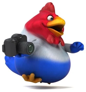 Fun chicken - 3D Illustration Illustrazione stock