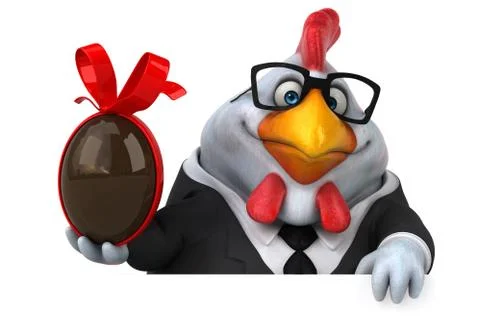 Fun chicken - 3D Illustration Illustrazione stock