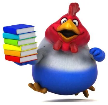Fun chicken - 3D Illustration Illustrazione stock