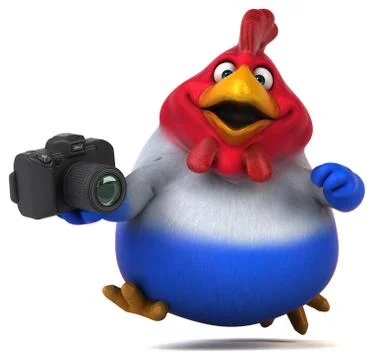 Fun chicken - 3D Illustration Illustrazione stock