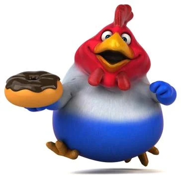 Fun chicken - 3D Illustration Illustrazione stock