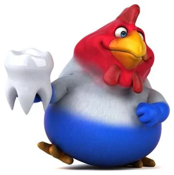Fun chicken - 3D Illustration イラスト素材