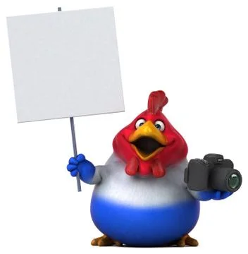 Fun chicken - 3D Illustration Stock-Illustration