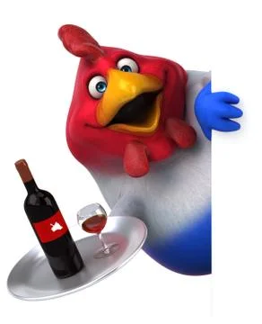 Fun chicken - 3D Illustration イラスト素材
