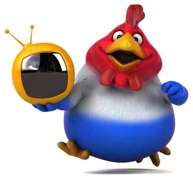 Fun chicken - 3D Illustration Illustrazione stock