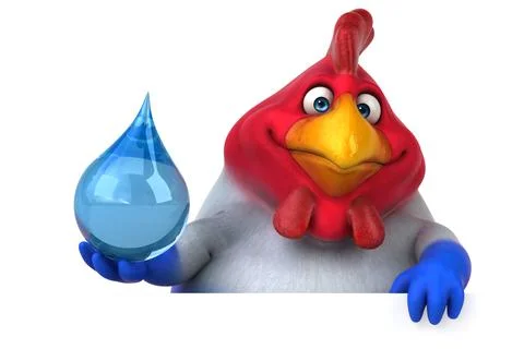Fun chicken - 3D Illustration イラスト素材