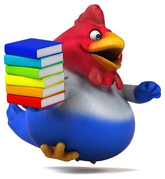 Fun chicken - 3D Illustration Ilustración de archivo