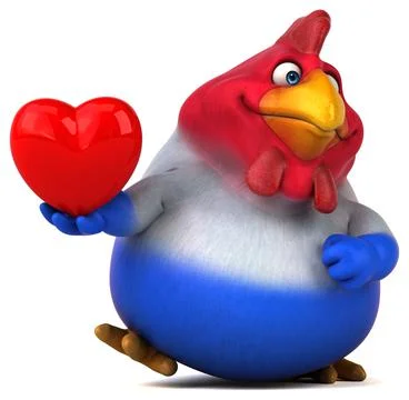 Fun chicken - 3D Illustration Illustrazione stock
