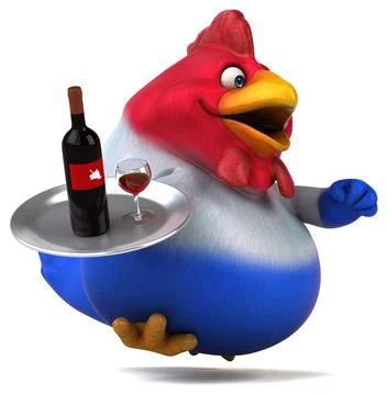 Fun chicken - 3D Illustration Illustrazione stock