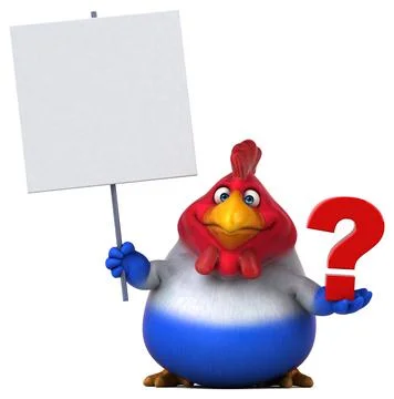 Fun chicken - 3D Illustration Illustrazione stock