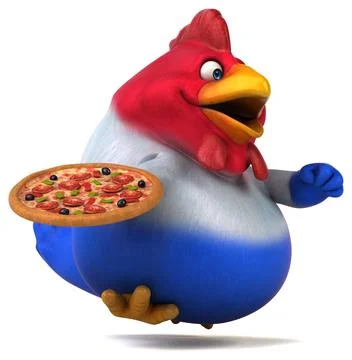 Fun chicken - 3D Illustration Illustrazione stock