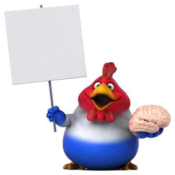 Fun chicken - 3D Illustration イラスト素材