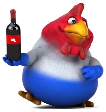 Fun chicken - 3D Illustration イラスト素材