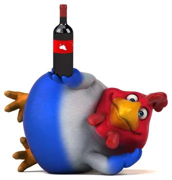 Fun chicken - 3D Illustration イラスト素材