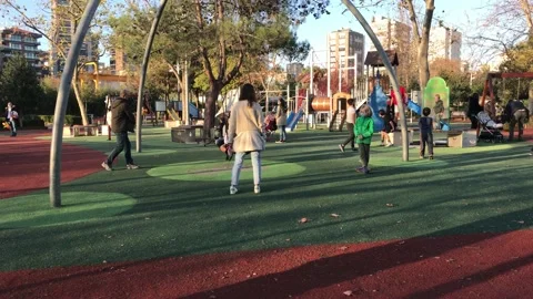 Fun children's park Stock Footage 146099783