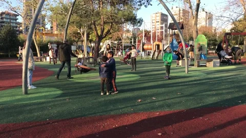 Fun children's park Stock Footage 146100112