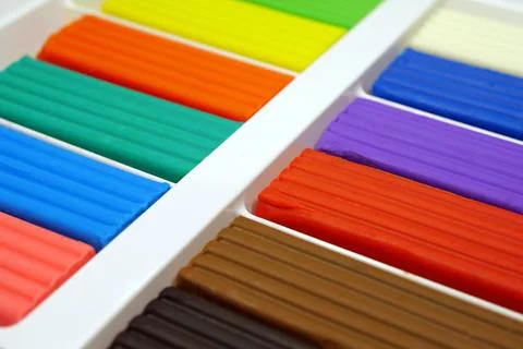 Fun clay set with multiple colors for children to mold, shape, and express .. Foto stock