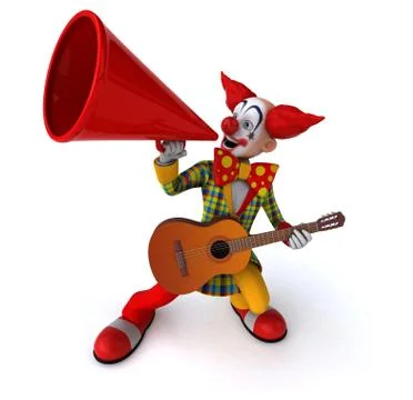 Fun clown - 3D Illustration Stock Illustration