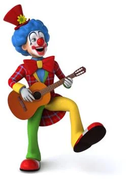 Fun clown - 3D Illustration Stock Illustration