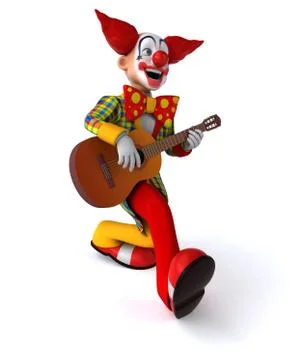 Fun clown - 3D Illustration Stock Illustration