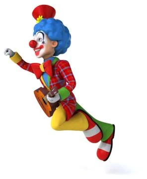 Fun clown - 3D Illustration Stock Illustration