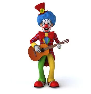 Fun clown - 3D Illustration Stock Illustration
