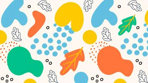 Fun Color Shape Background Stock Illustration