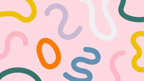 Fun colorful abstract background in doodle style. Simple childish scribble .. Stock Illustration