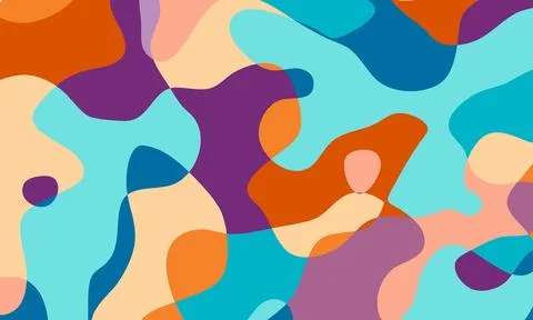 Fun colorful abstract background in doodle style. Simple playful design wit.. Stock Illustration