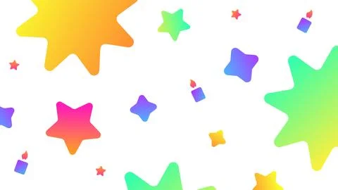 Fun Colorful and Creative Background with Candles and Simple Shapes Stock Illustration