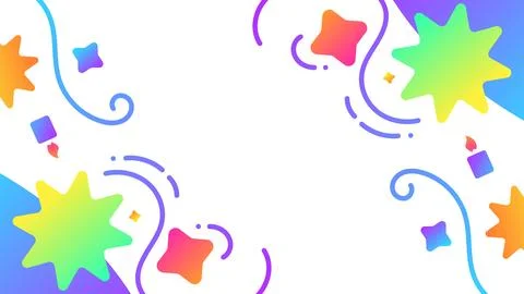 Fun Colorful and Creative Background with Candles and Simple Shapes Stock Illustration