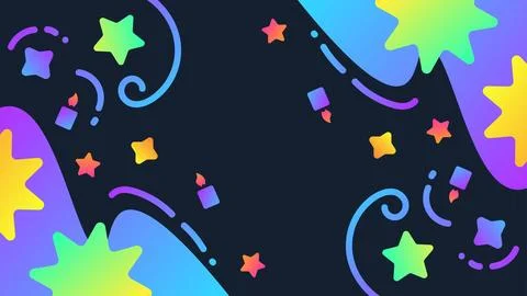 Fun Colorful and Creative Background with Candles and Simple Shapes Stock Illustration