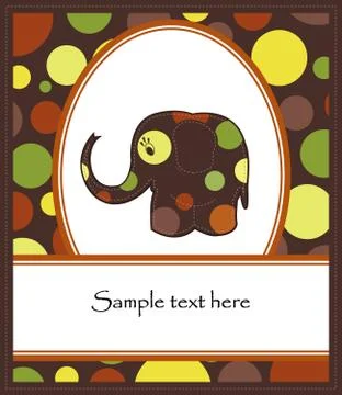 Fun colorful elephant Stock Illustration