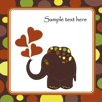 Fun colorful elephant Stock Illustration
