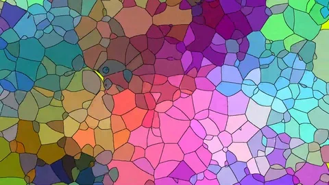 Fun colorful fragment puzzles Stock Footage