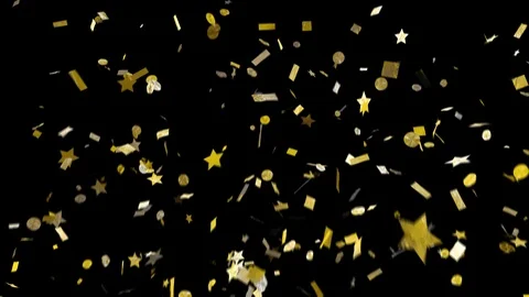 Fun confetti with alpha channel transparency Stock Footage 86668238