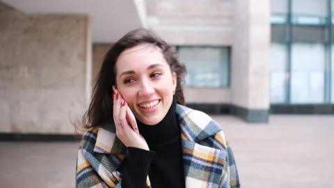 Fun conversation on the phone Stock Footage 142609811