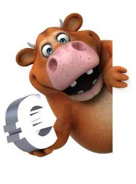 Fun cow - 3D Illustration Selección de ilustraciones gratis