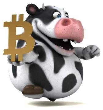 Fun cow - 3D Illustration Ilustración de archivo